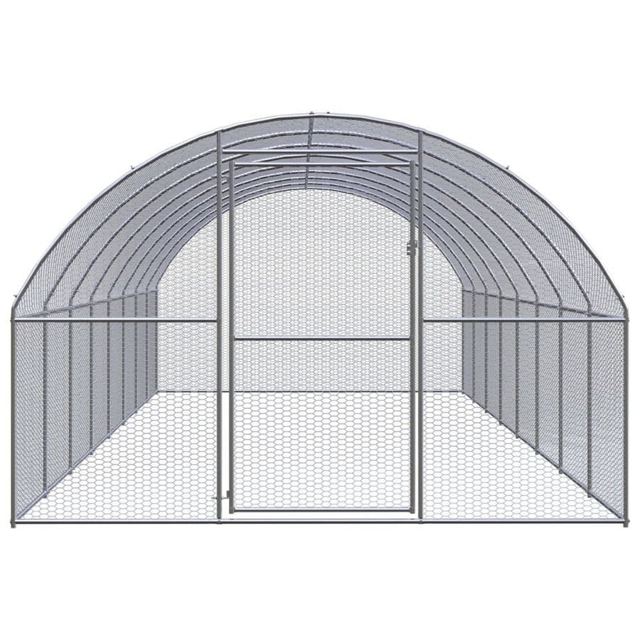 Kippenren 3x8x2 m gegalvaniseerd staal 3 x 8 x 2 m
