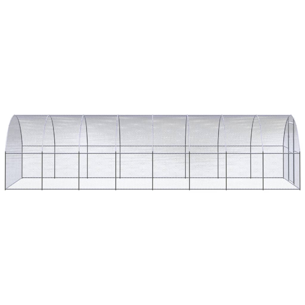 Kippenren 3x8x2 m gegalvaniseerd staal 3 x 8 x 2 m