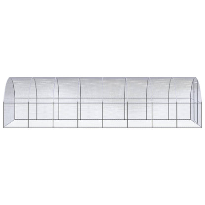 Kippenren 3x8x2 m gegalvaniseerd staal 3 x 8 x 2 m