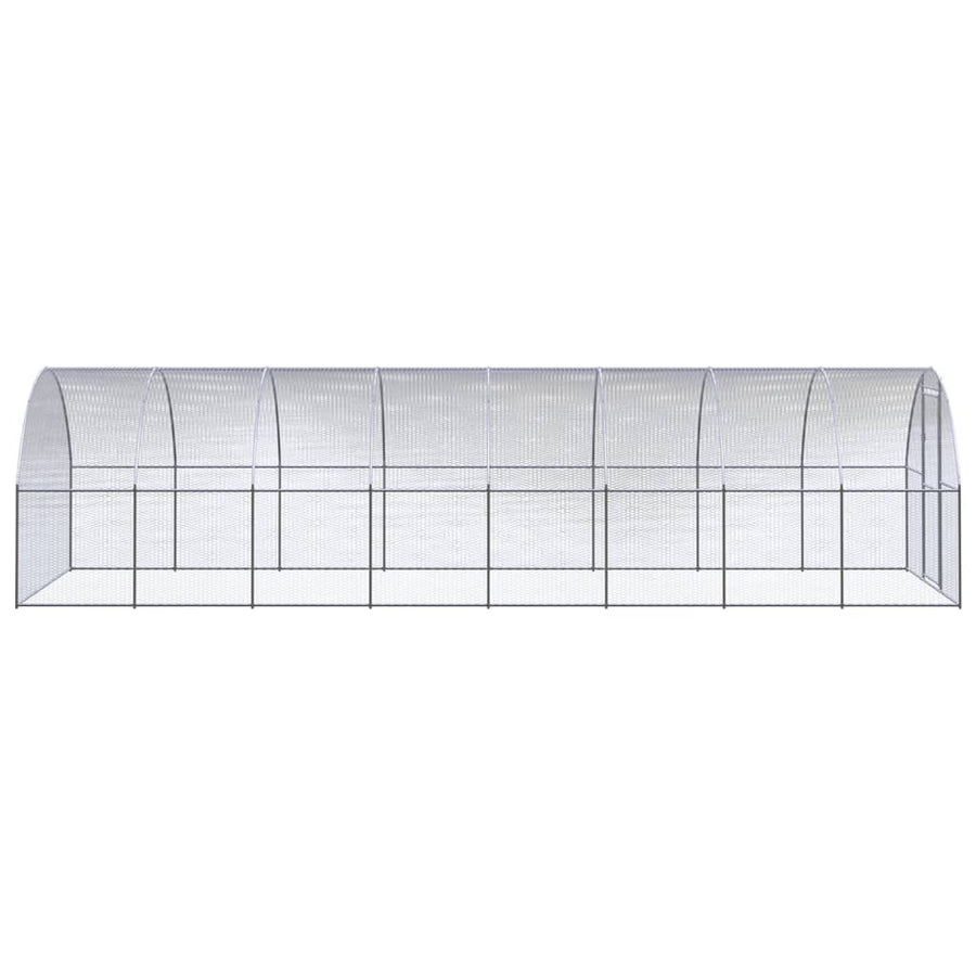 Kippenren 3x8x2 m gegalvaniseerd staal 3 x 8 x 2 m