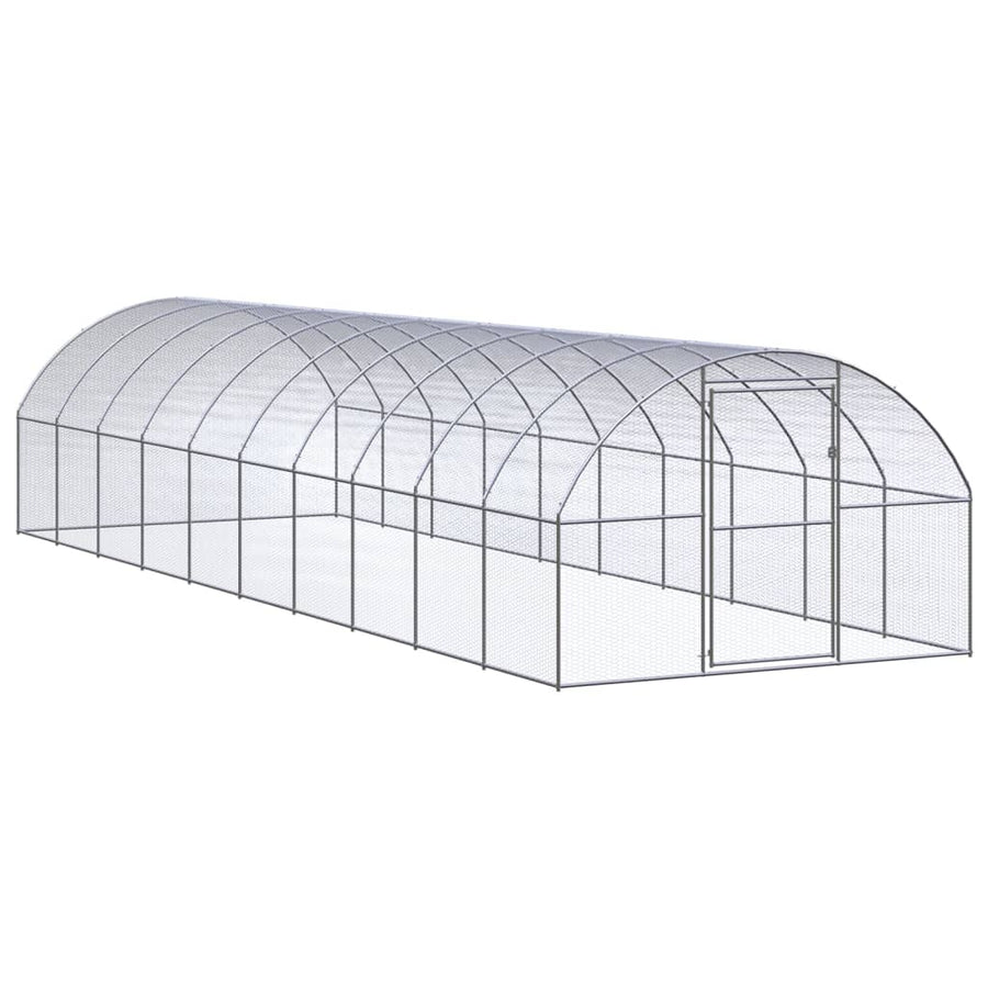 Kippenren Gegalvaniseerd Staal 3 x 10 x 2 m Zonder luifel