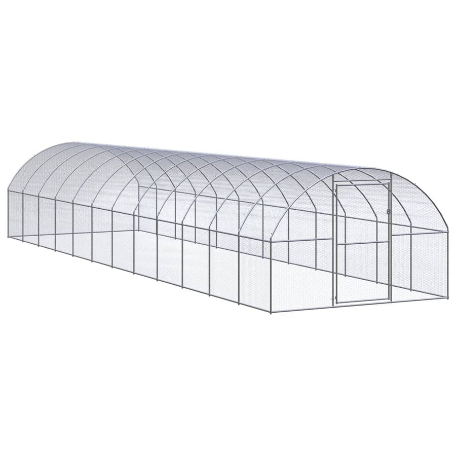 Kippenren 3x12x2 m gegalvaniseerd staal 3 x 12 x 2 m