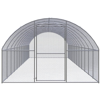 Kippenren 3x12x2 m gegalvaniseerd staal 3 x 12 x 2 m