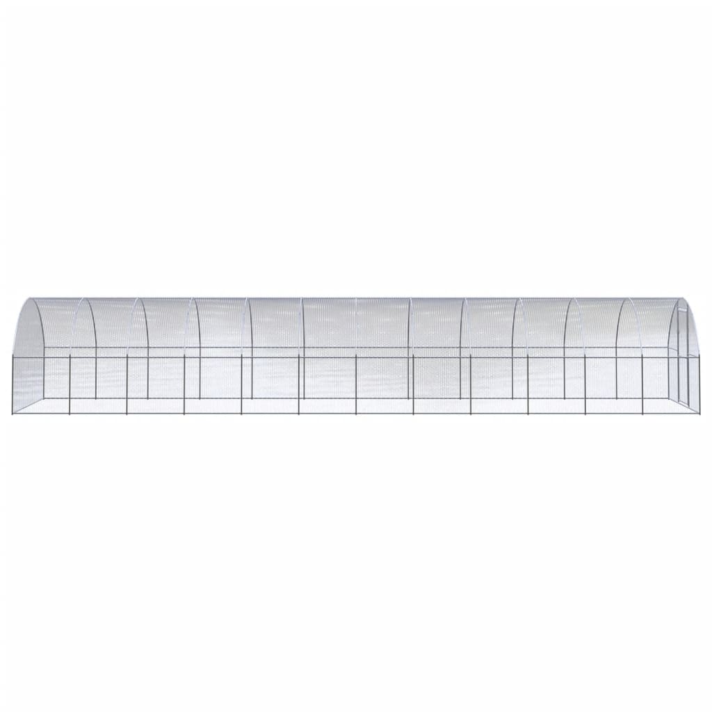Kippenren 3x12x2 m gegalvaniseerd staal 3 x 12 x 2 m