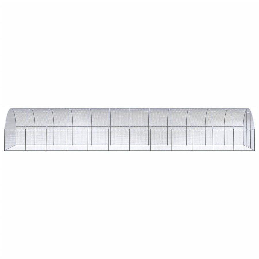 Kippenren 3x12x2 m gegalvaniseerd staal 3 x 12 x 2 m