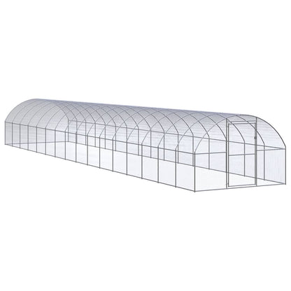 Kippenren 3x16x2 m gegalvaniseerd staal 3 x 16 x 2 m