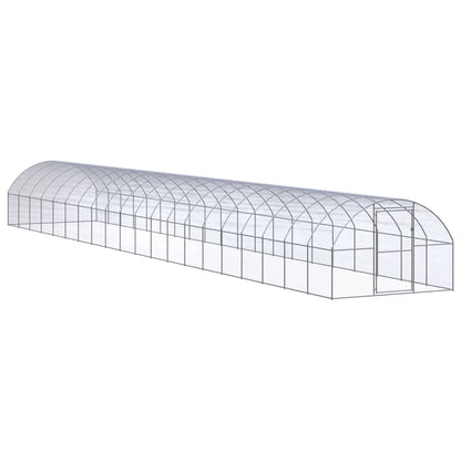 Kippenren 3x20x2 m gegalvaniseerd staal 3 x 20 x 2 m