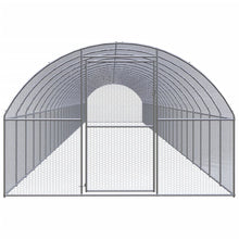 Kippenren 3x24x2 m gegalvaniseerd staal 3 x 24 x 2 m Zonder luifel
