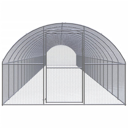 Kippenren 3x24x2 m gegalvaniseerd staal 3 x 24 x 2 m Zonder luifel