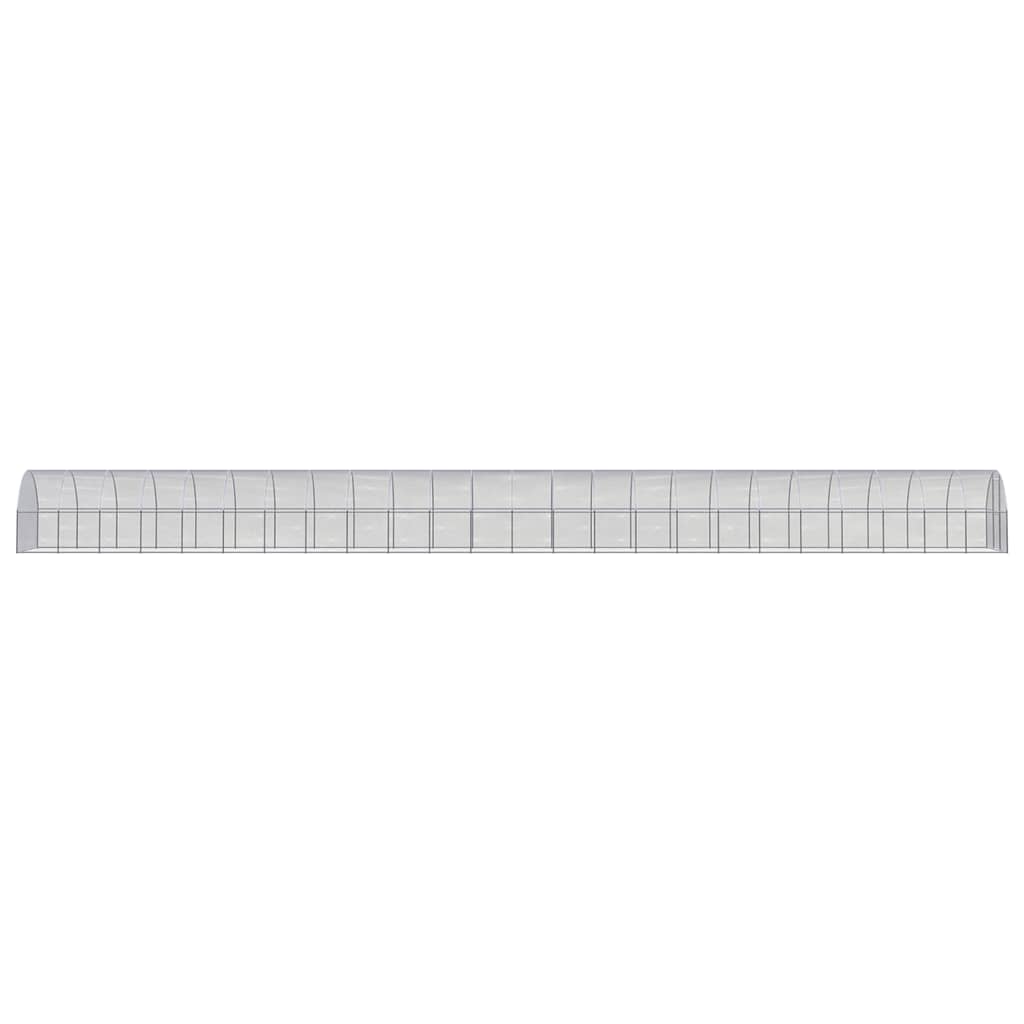 Kippenren 3x24x2 m gegalvaniseerd staal 3 x 24 x 2 m Zonder luifel