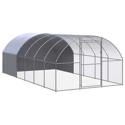 Kippenren 3x6x2 m gegalvaniseerd staal 3 x 6 x 2 m