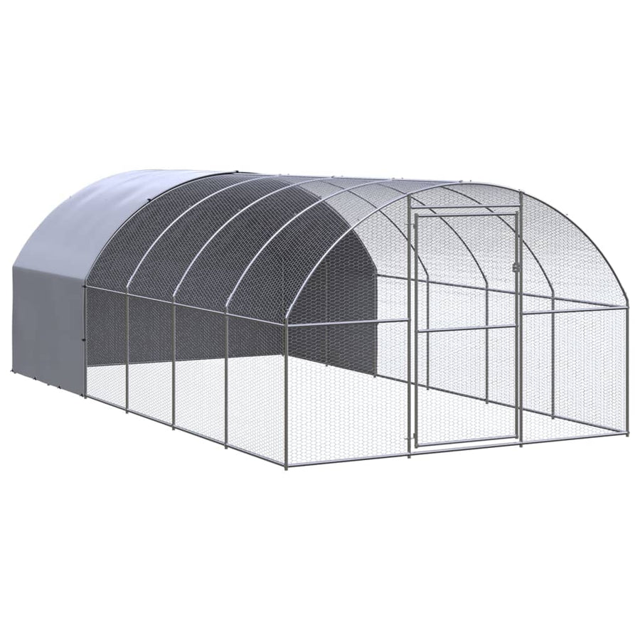 Kippenren 3x6x2 m gegalvaniseerd staal 3 x 6 x 2 m