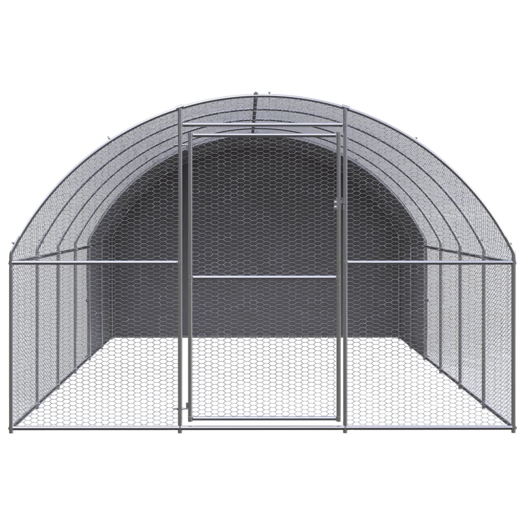 Kippenren 3x6x2 m gegalvaniseerd staal 3 x 6 x 2 m