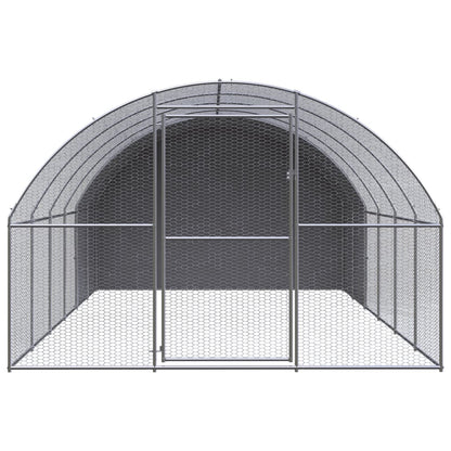 Kippenren 3x6x2 m gegalvaniseerd staal 3 x 6 x 2 m