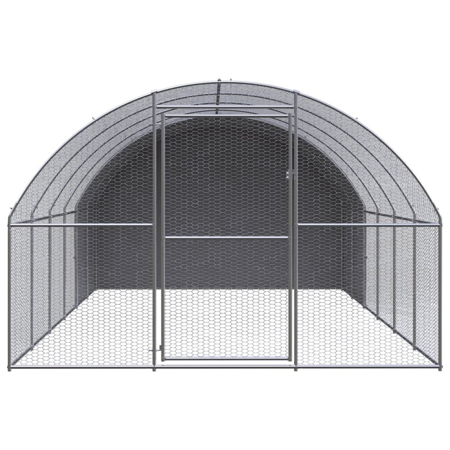 Kippenren 3x6x2 m gegalvaniseerd staal 3 x 6 x 2 m