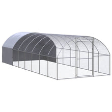 Kippenren 3x8x2 m gegalvaniseerd staal 3 x 8 x 2 m