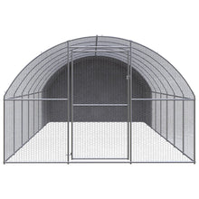 Kippenren 3x8x2 m gegalvaniseerd staal 3 x 8 x 2 m