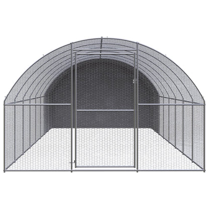 Kippenren 3x8x2 m gegalvaniseerd staal 3 x 8 x 2 m