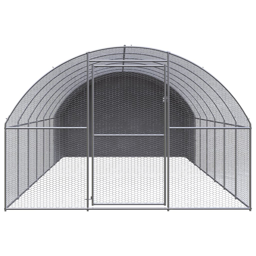 Kippenren 3x8x2 m gegalvaniseerd staal 3 x 8 x 2 m