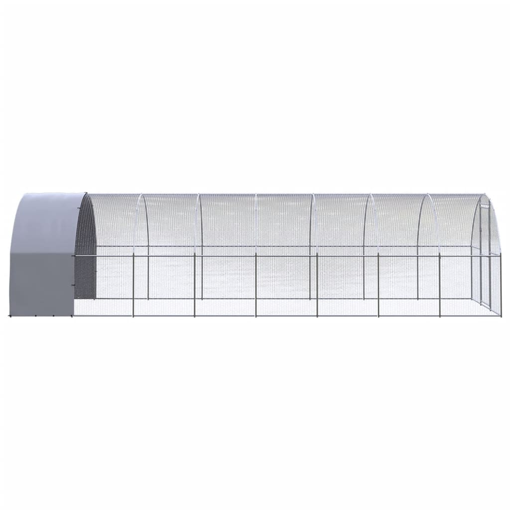 Kippenren 3x8x2 m gegalvaniseerd staal 3 x 8 x 2 m