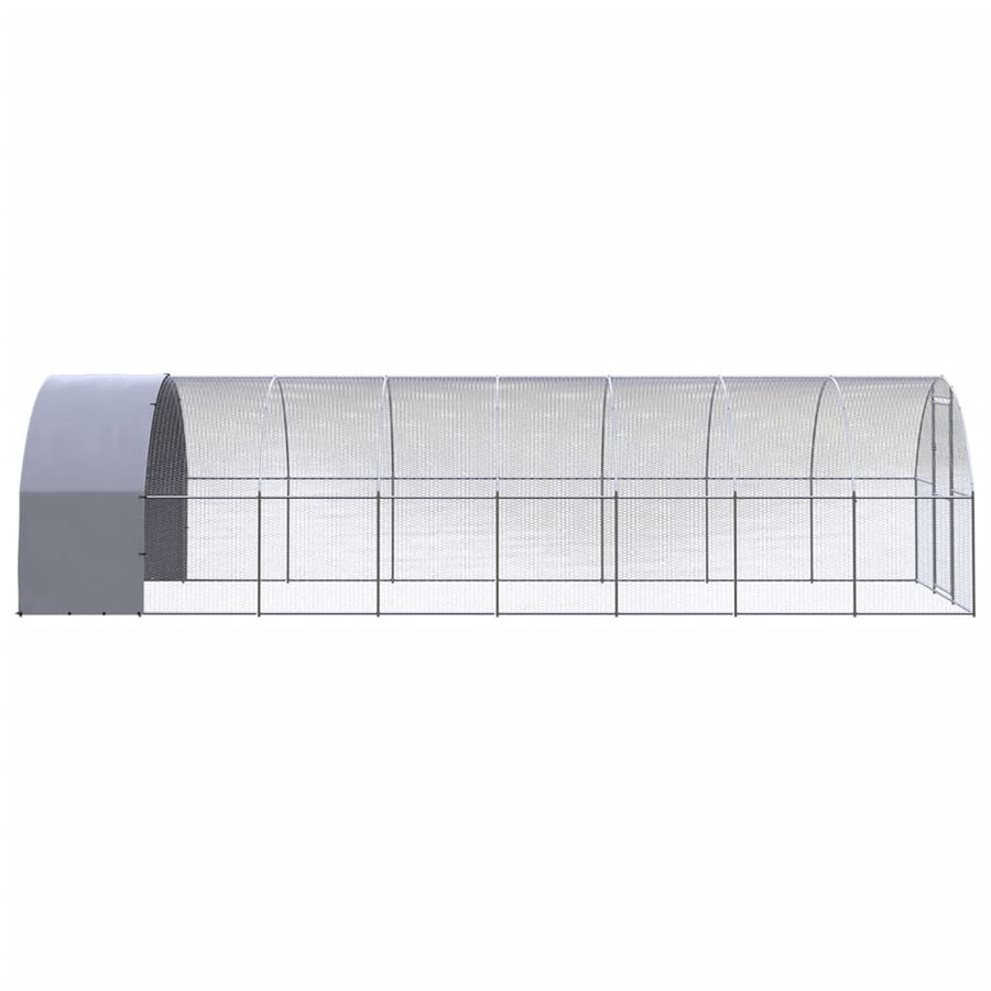 Kippenren 3x8x2 m gegalvaniseerd staal 3 x 8 x 2 m