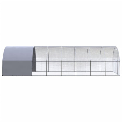 Kippenren 3x8x2 m gegalvaniseerd staal 3 x 8 x 2 m