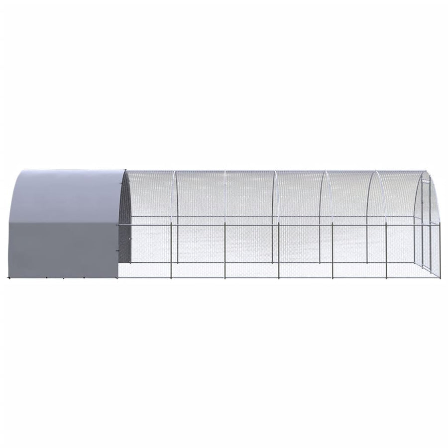 Kippenren 3x8x2 m gegalvaniseerd staal 3 x 8 x 2 m