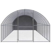 Kippenren 3x10x2 m gegalvaniseerd staal 3 x 10 x 2 m