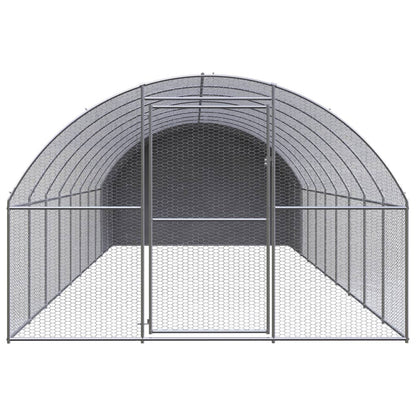 Kippenren 3x10x2 m gegalvaniseerd staal 3 x 10 x 2 m