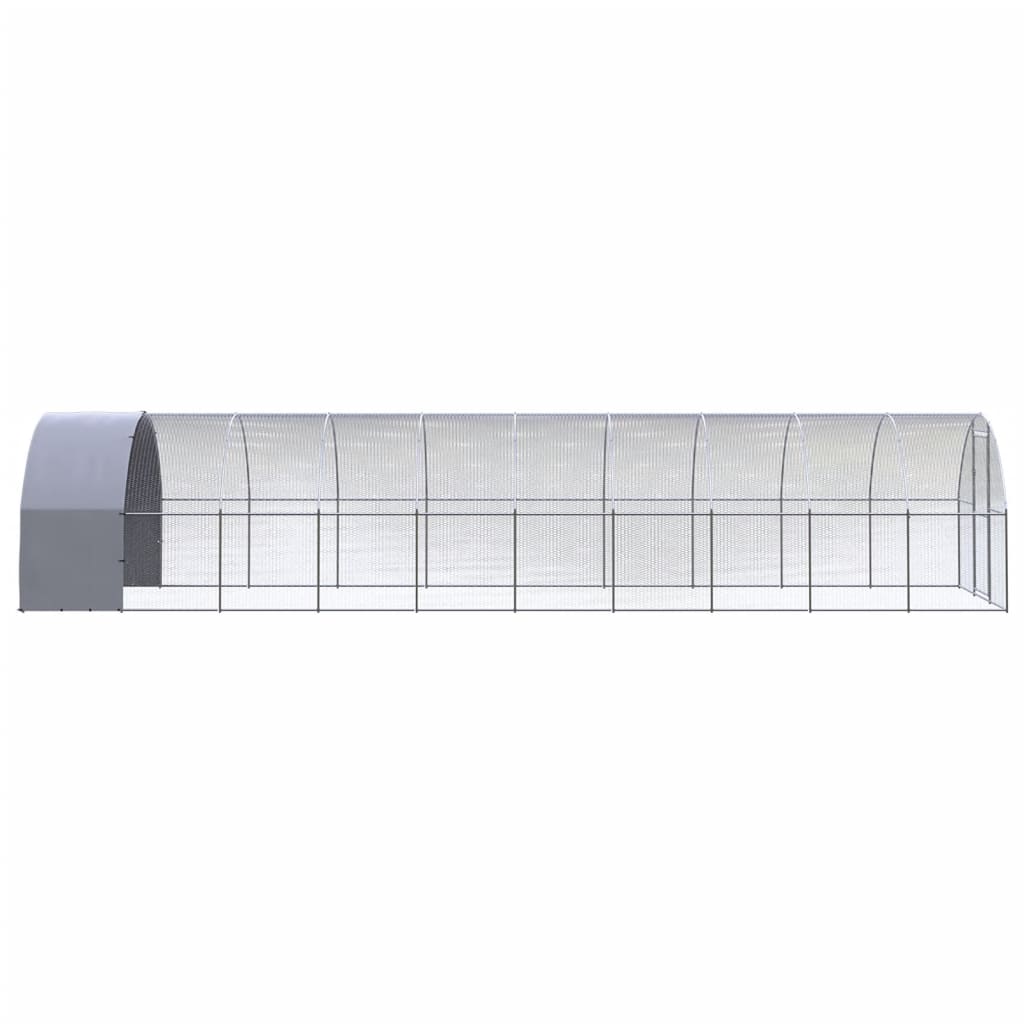 Kippenren 3x10x2 m gegalvaniseerd staal 3 x 10 x 2 m