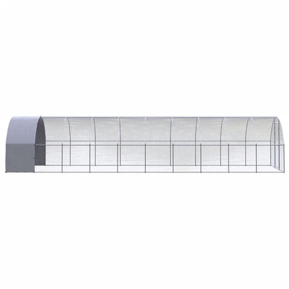 Kippenren 3x10x2 m gegalvaniseerd staal 3 x 10 x 2 m