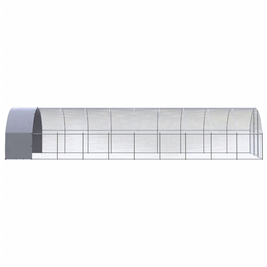 Kippenren 3x10x2 m gegalvaniseerd staal 3 x 10 x 2 m