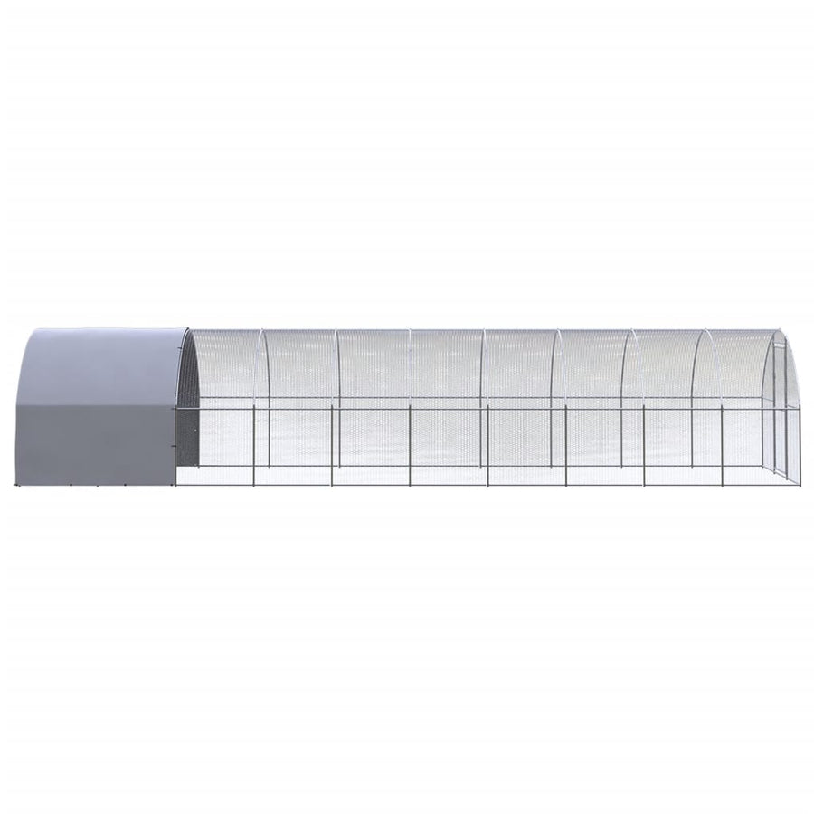 Kippenren 3x10x2 m gegalvaniseerd staal 3 x 10 x 2 m
