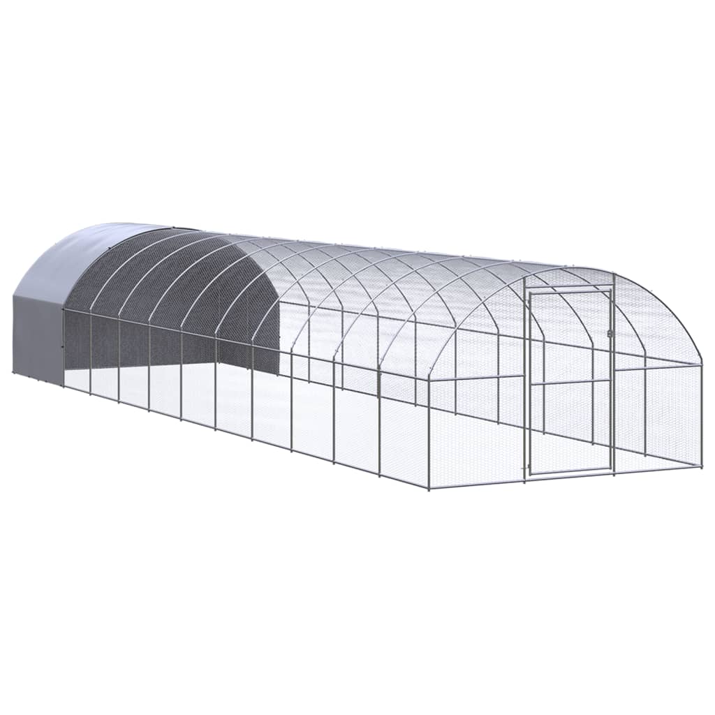 Kippenren 3x12x2 m gegalvaniseerd staal 3 x 12 x 2 m