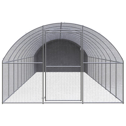 Kippenren 3x12x2 m gegalvaniseerd staal 3 x 12 x 2 m