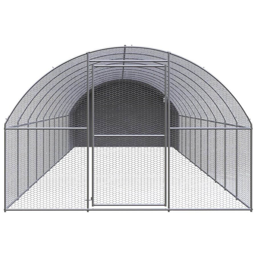 Kippenren 3x12x2 m gegalvaniseerd staal 3 x 12 x 2 m