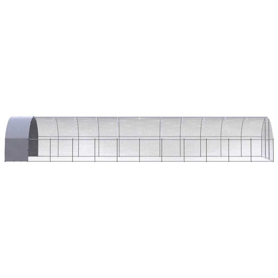 Kippenren 3x12x2 m gegalvaniseerd staal 3 x 12 x 2 m