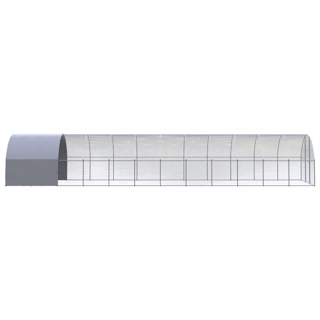 Kippenren 3x12x2 m gegalvaniseerd staal 3 x 12 x 2 m