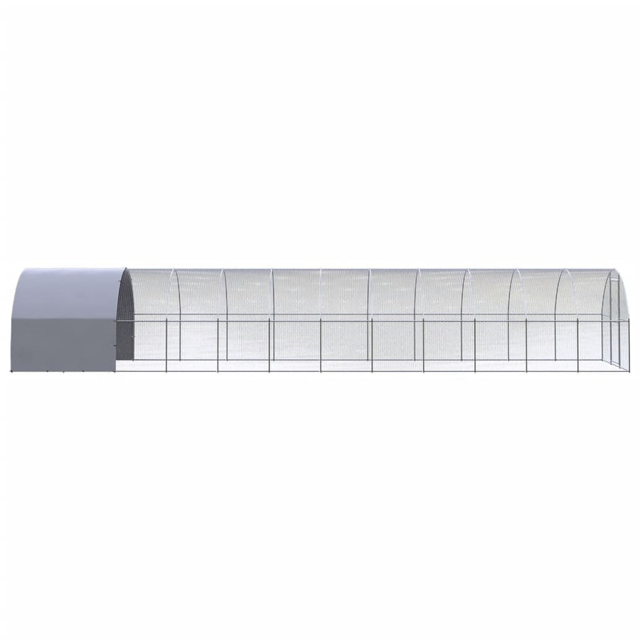 Kippenren 3x12x2 m gegalvaniseerd staal 3 x 12 x 2 m