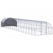 Kippenren 3x16x2 m gegalvaniseerd staal 3 x 16 x 2 m Met luifel