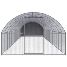 Kippenren 3x16x2 m gegalvaniseerd staal 3 x 16 x 2 m Met luifel