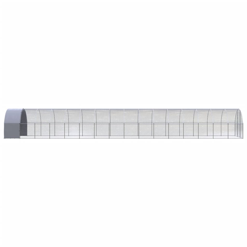Kippenren 3x16x2 m gegalvaniseerd staal 3 x 16 x 2 m Met luifel