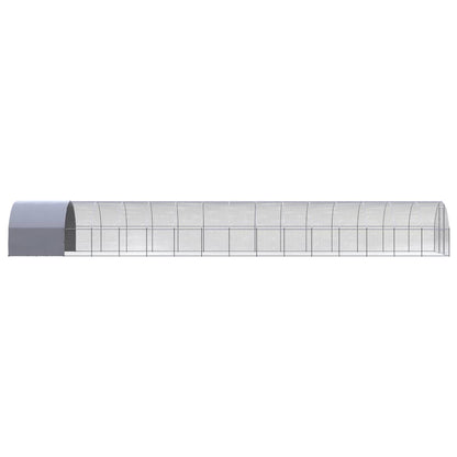 Kippenren 3x16x2 m gegalvaniseerd staal 3 x 16 x 2 m Met luifel