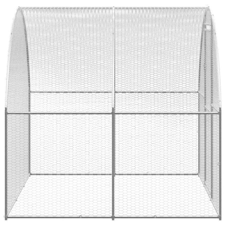 Kippenren 3x16x2 m gegalvaniseerd staal 3 x 16 x 2 m Met luifel