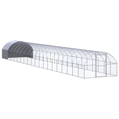 Kippenren 3x20x2 m gegalvaniseerd staal 3 x 20 x 2 m