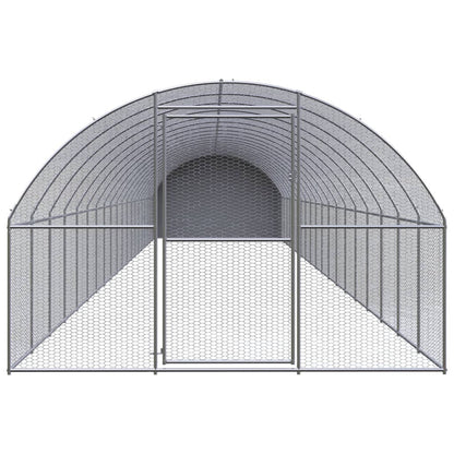 Kippenren 3x20x2 m gegalvaniseerd staal 3 x 20 x 2 m