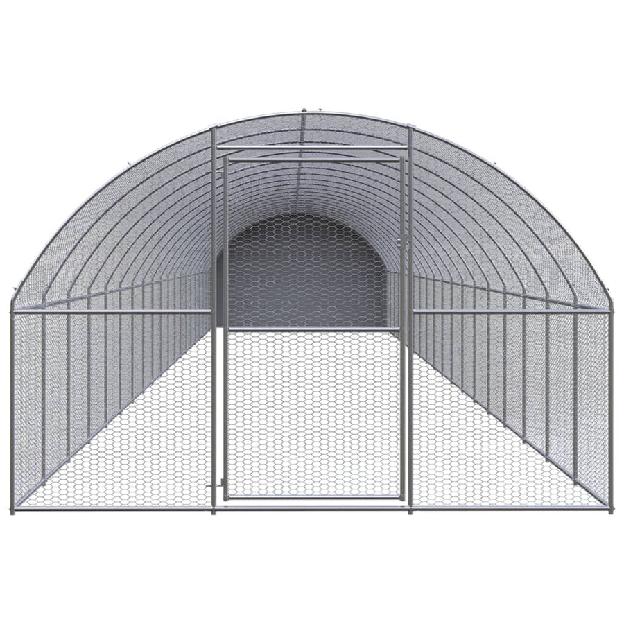 Kippenren 3x20x2 m gegalvaniseerd staal 3 x 20 x 2 m