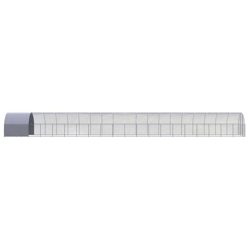 Kippenren 3x20x2 m gegalvaniseerd staal 3 x 20 x 2 m