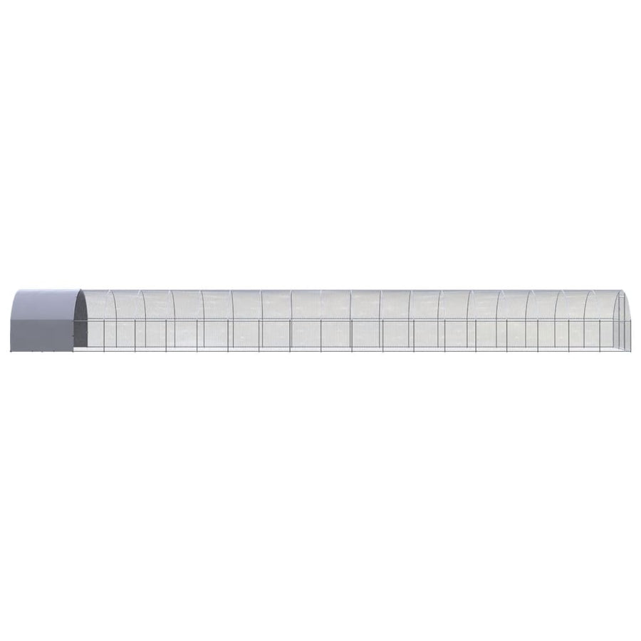 Kippenren 3x20x2 m gegalvaniseerd staal 3 x 20 x 2 m