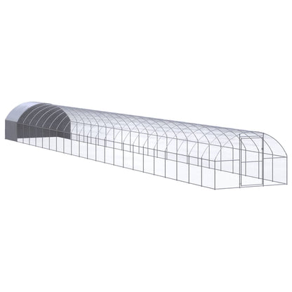 Kippenren 3x24x2 m gegalvaniseerd staal 3 x 24 x 2 m